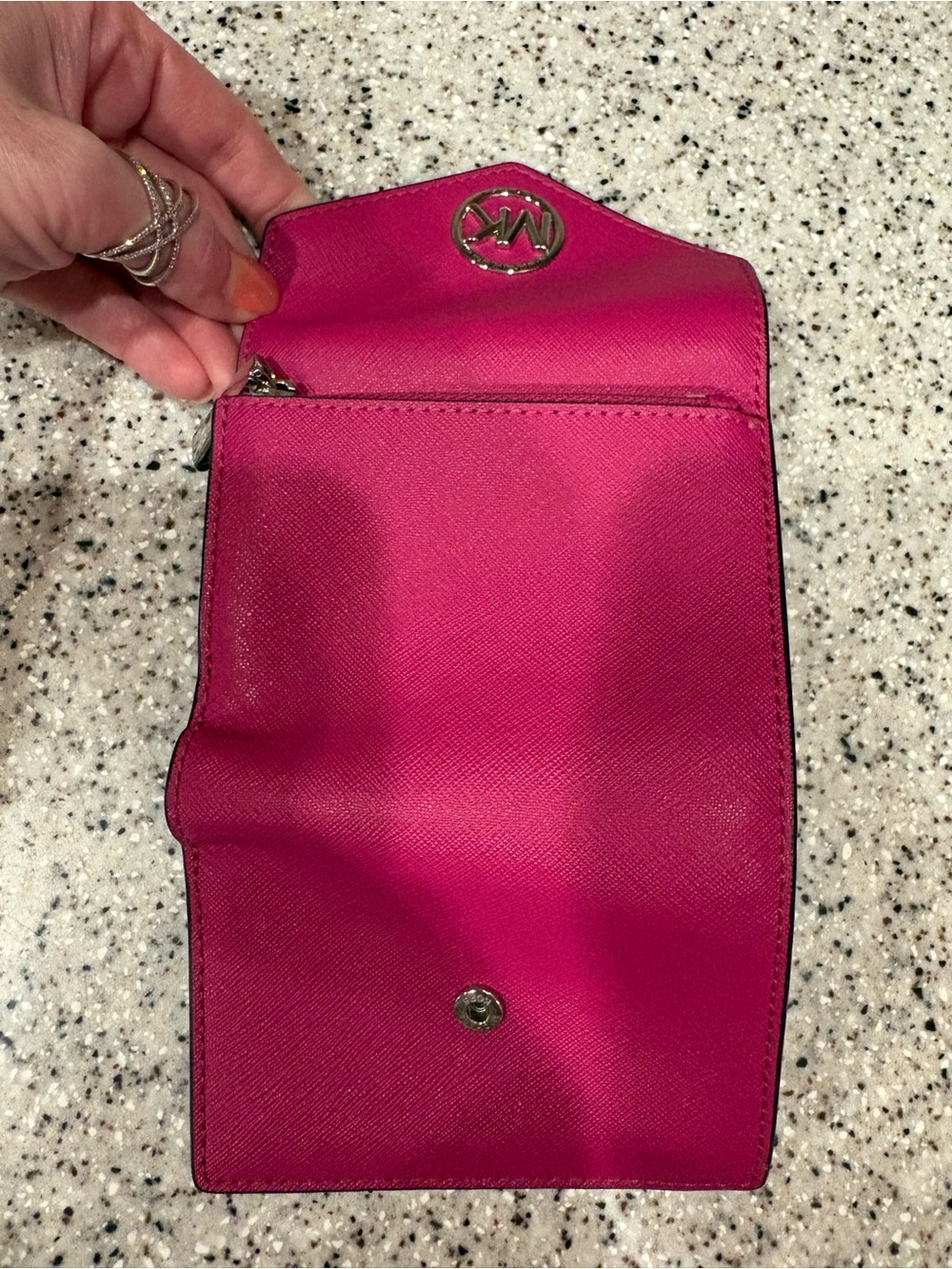 Michael Kors Marilyn Medium Saffiano Leather Tote in a vibrant pink With Wallet - Picture 11 of 13